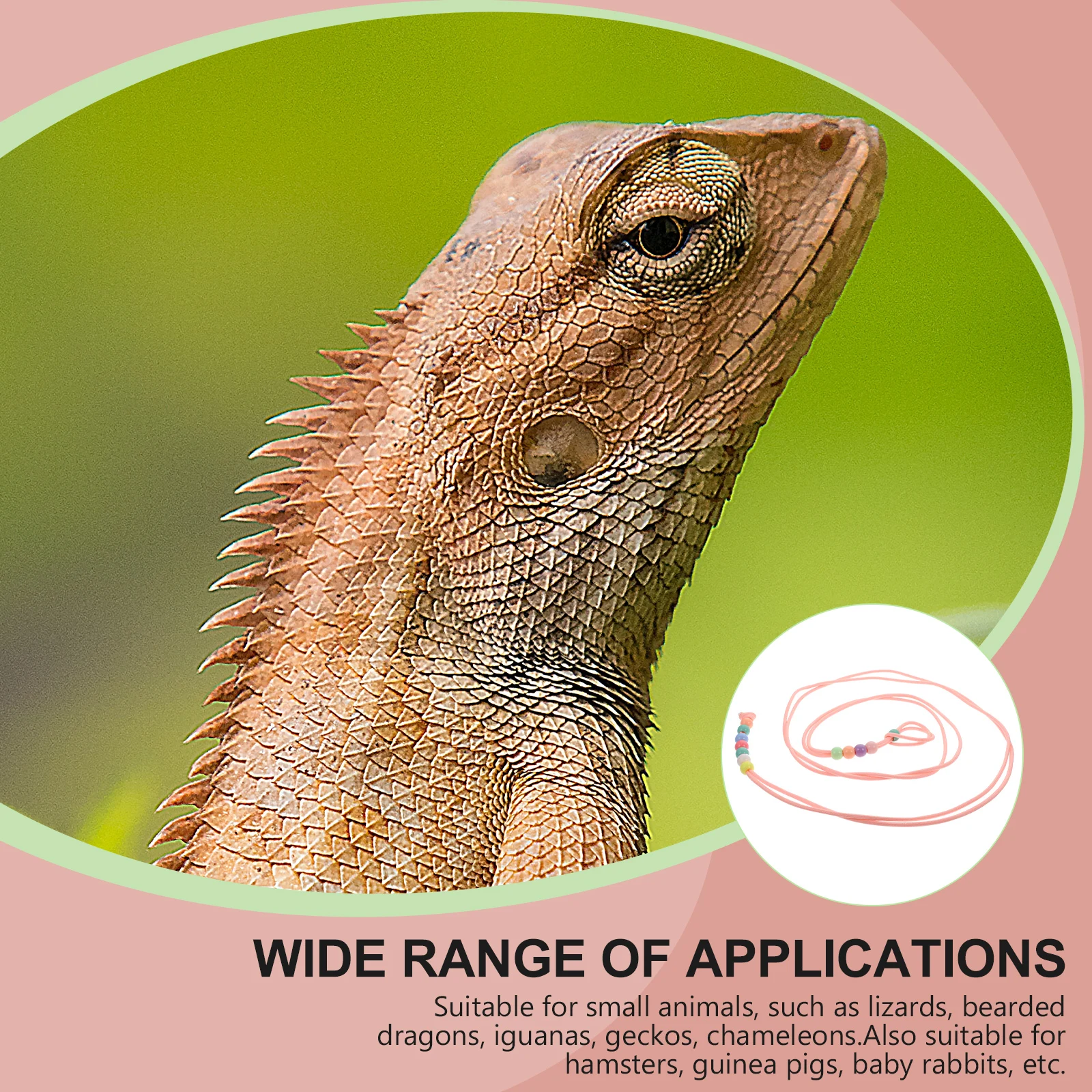 

Adjustable Night Glow Reptile Leash Lizard Walking Rope Small Pet Hauling Harness Suitable for Bearded Dragon Iguanas Geckos