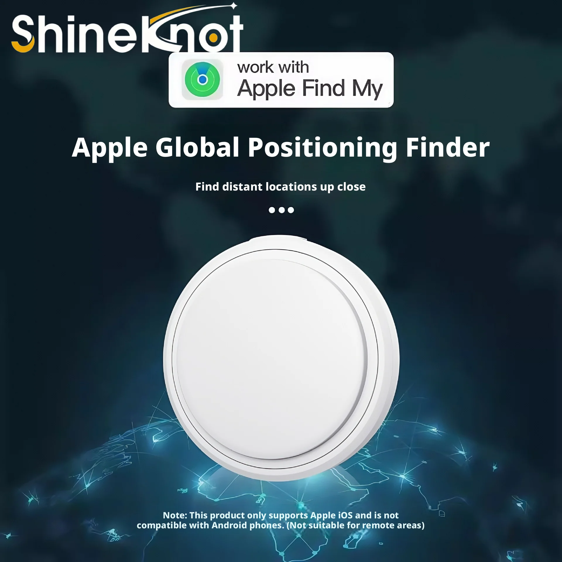 shineknotは、appleグローバルロケーター、ペット用首輪、子供用バイクの紛失防止トラッカー、エアタグ紛失防止デバイスに適しています。