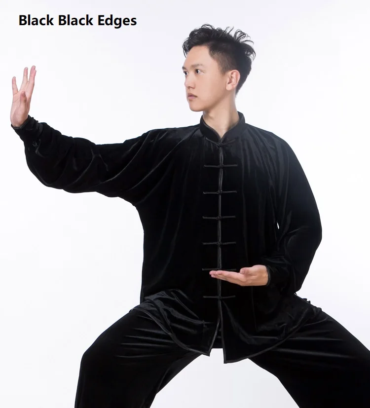 

Men Women Kung Fu Suit Martial Arts Shirt Pants Set Tai Chi Costume Velvet Thick Practice