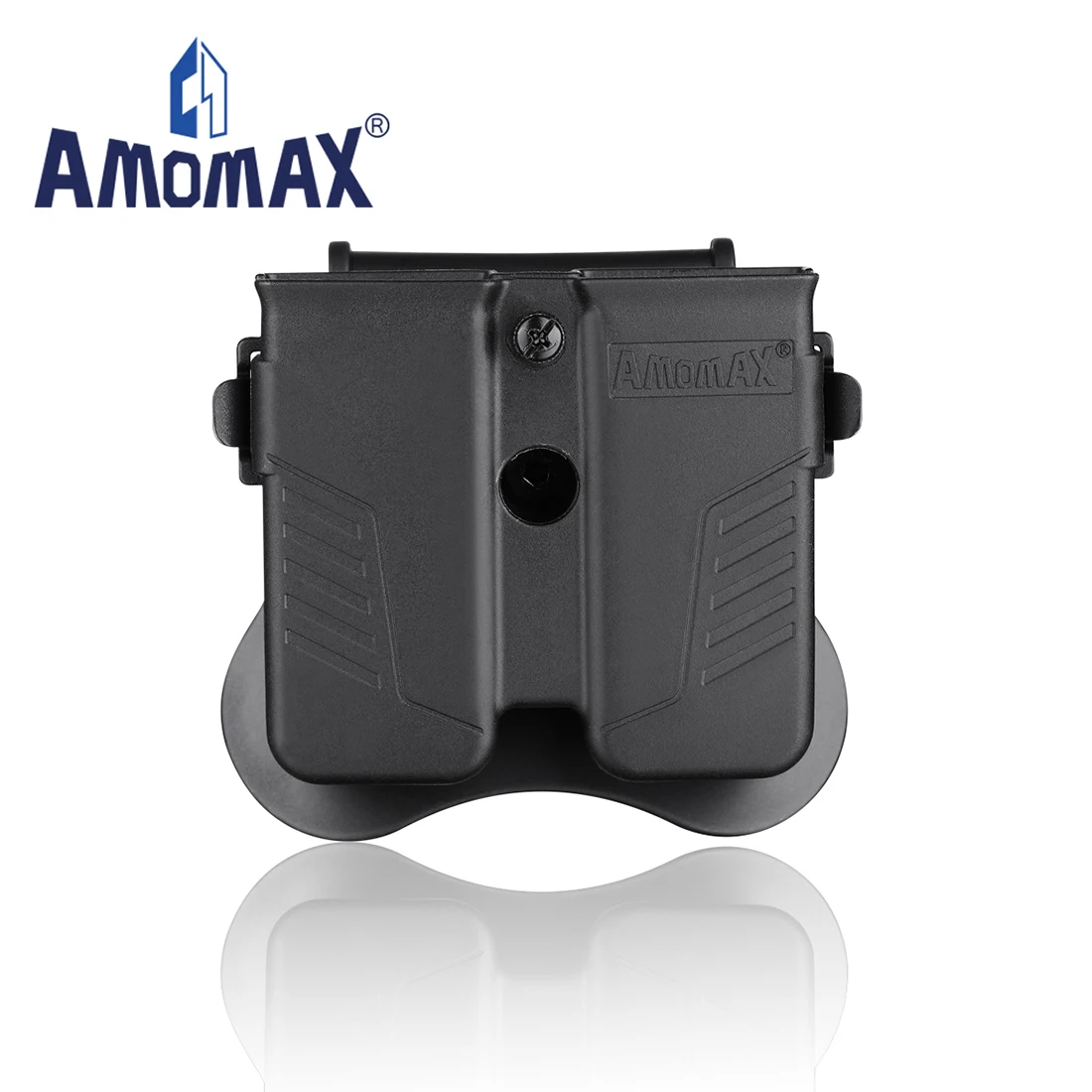 Amomax Double Tactical Equipment Edc Magazine Pouch for Universal 9mm .40 .45 Caliber Double Stack Magazines Airsoft Accessories