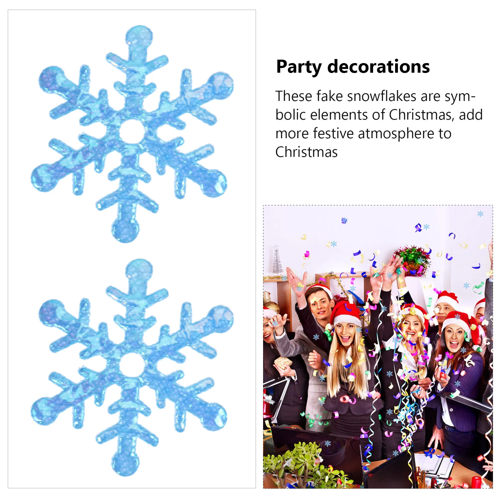 

600Pcs Snowflake Paper Shreds Elegant Glitter Confetti for Christmas Parties Banquets Holiday Decorative Supplies