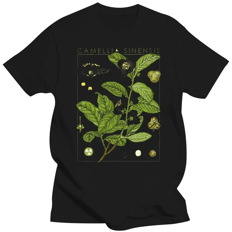 2024 Botanical Garden Plant Print Art Botany Bloom Fruit Flower Grow Chai t shirt New Fashion Brand Clothing Tea T-Shirt  shirts