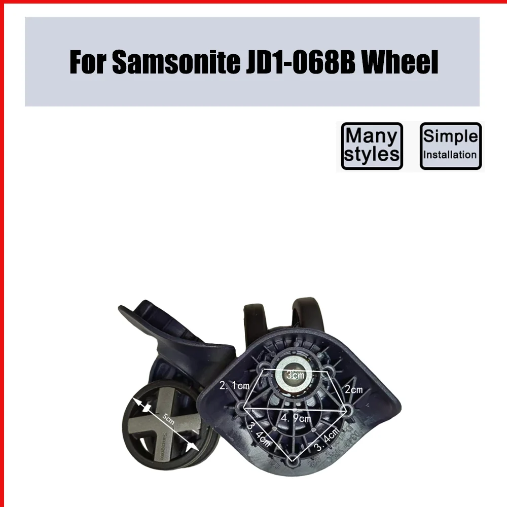 

For Samsonite JD1-068B Trolley Case Wheel Pulley Sliding Casters Universal Wheel Luggage Silent Smooth Wear-resistant Wheels