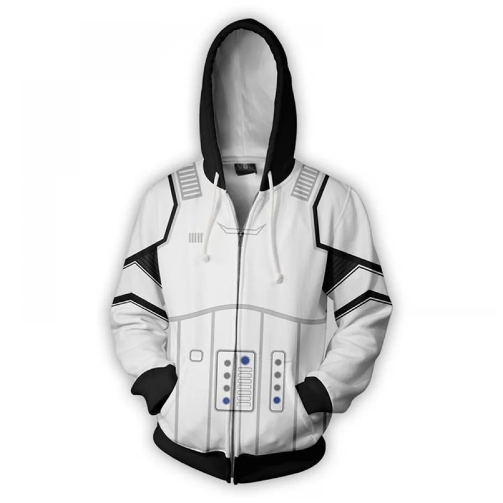 Adult Men Hoodies Zipper Cropped Hoodie Sweatshirt Cosplay Costume 3D Print Hoodies Adult Halloween Party Top