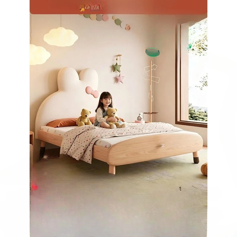 Children's girls solid wood rabbit  small apartment children's room 2026 new rabbit children's fun girls princess