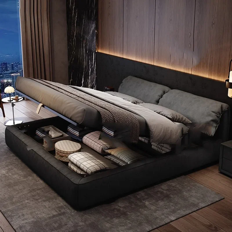 European Simple Massage Bed Bedroom Double Queen Massage Bed Safe Human  Sleeping Letto Matrimoniale Lounge Suite Furniture