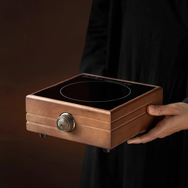 

Retro walnut smart electric ceramic stove silent boiling water to make tea