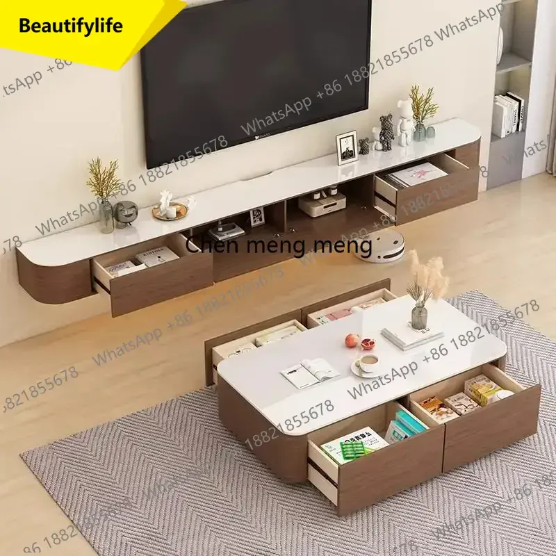 

Тумба под телевизор A16 из дерева, современная роскошная, с выдвижными ящиками, дизайнерская, универсальная, для гостиной, модная мебель