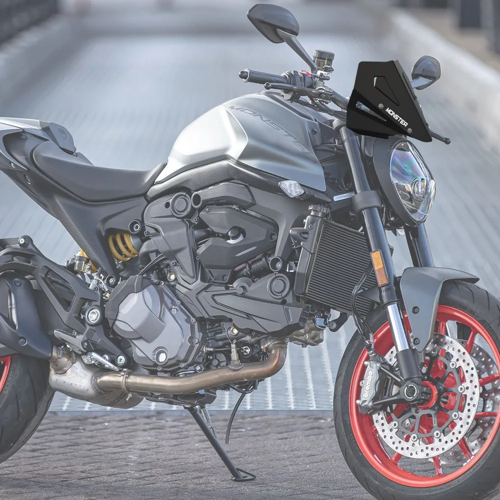 For DUCATI MONSTER 937 950 2021 2022 2023-2024 Aluminum WindScreen Windshield Wind Deflector Viser VIsor Monster937 Monster950