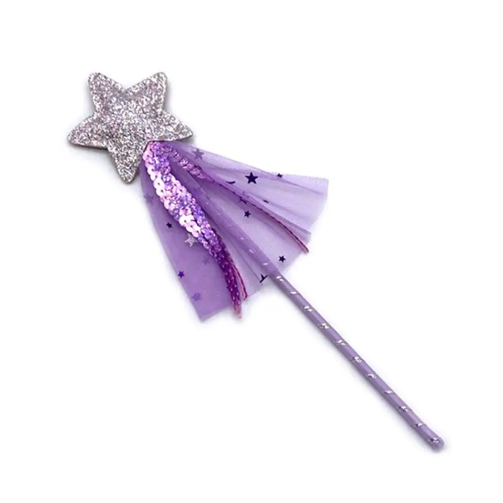

Dreamlike Star Fairy Wand Five Pointed Star Girls Wand Princess Wand Colorful Role-playing Kids Stick Wand Party Halloween