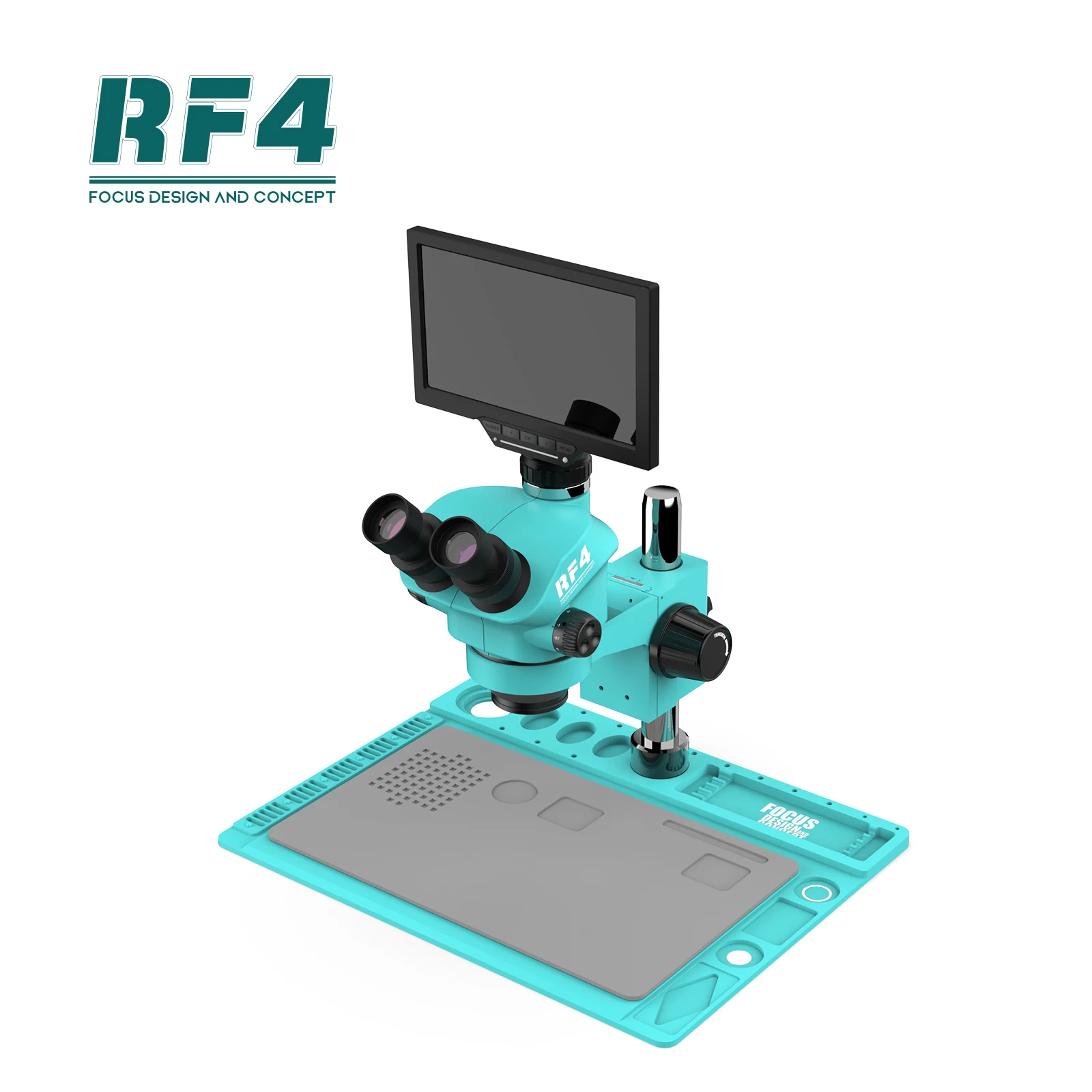 

RF4 RF7050TVD2-YS010W Trinocular Microscope 7-50X Zoom Stereo with YS010W Monitor Phone Motherboard IC Chips Repair