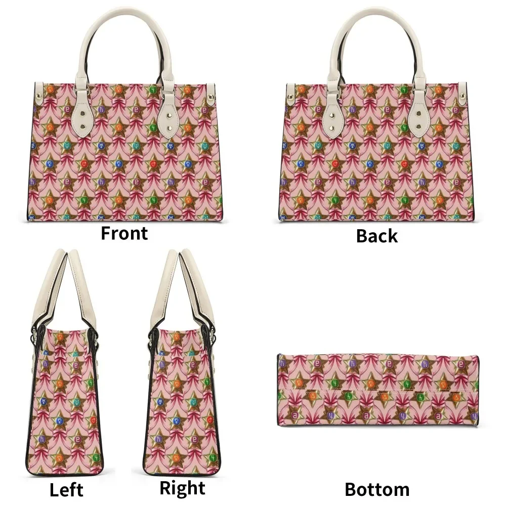Personal Customize New Version Luxury Women PU Handbag Gift for Ladies with 2 Side Pocket Bag All Over Printing Customized Style