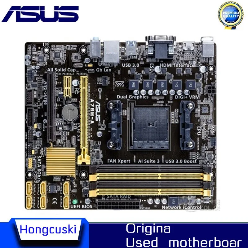 

Used For ASUS A78M-A original motherboard Socket FM2 FM2+ DDR3 USB3.0 SATA3 A78 Desktop Motherboard