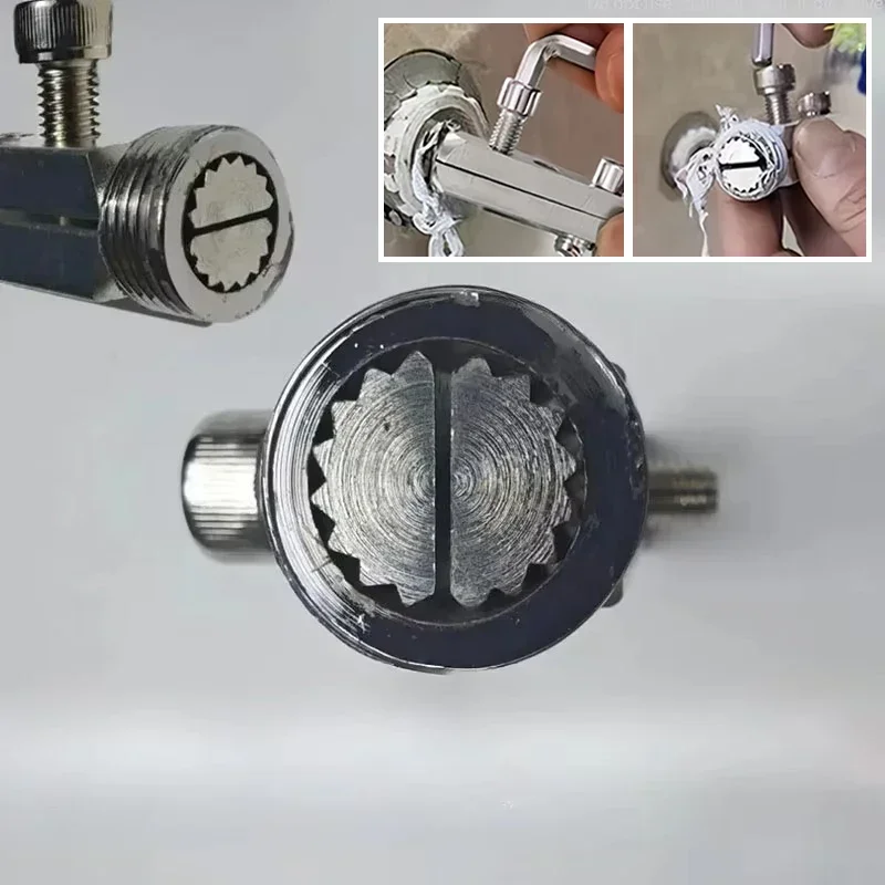 Broken wire extractor Threading Tools Tap Screw Remover Water-tap Angle Valve Repair for 4/6 Points Bolt Extractor Plumbing tool image 2