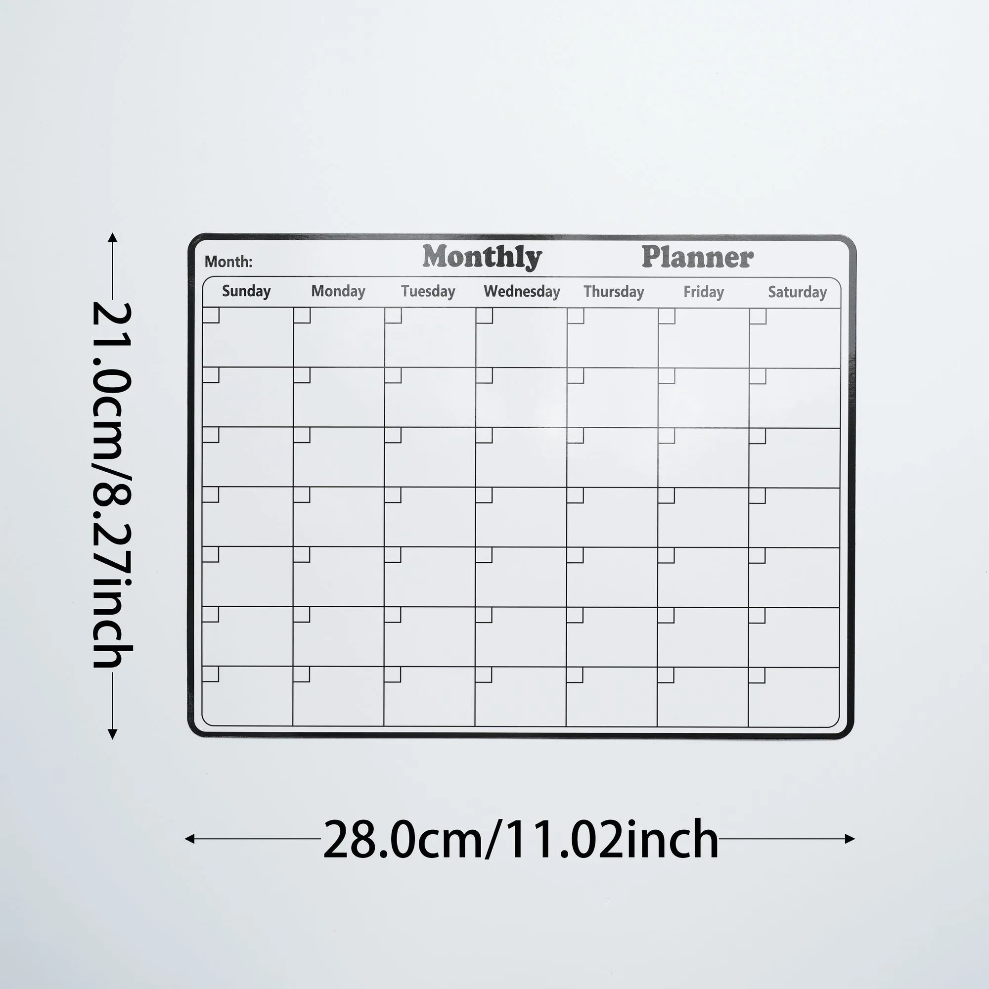 5Pcs/Set Electrostatic Wall Planner - Magnetic Whiteboard Stickers with Weekly/Monthly Study Organizer