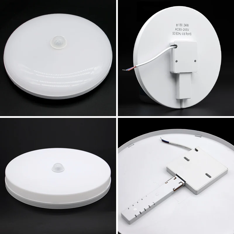 Round Minimalistic LED Motion Sensor Ceiling Light 9W13W18W24W36W Modern Nordic Outdoor Lighting Fixtures for Corridor Garden