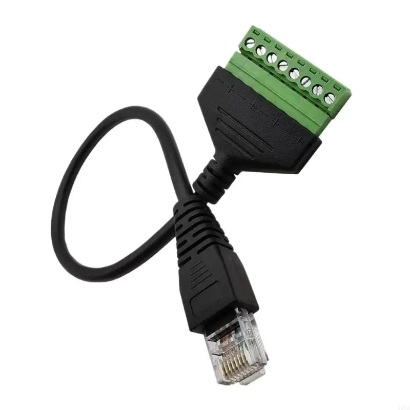 Removable 8-Pin Screw Block Cable with RJ45 Male Cable End