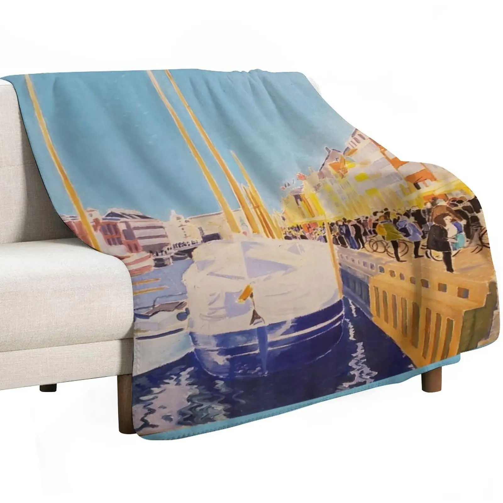 

Sunlight in Copenhagen Throw Blanket Sofa Furrys Hairys Loose Blankets