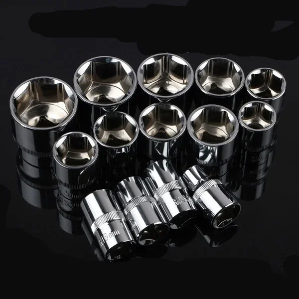 12Pcs 1/4 3/8 1/2 Inch Socket Ratchet Wrench Set for Bicycle Motorcycle Car Repairing Multi-function Wrench Tools Bike Tool