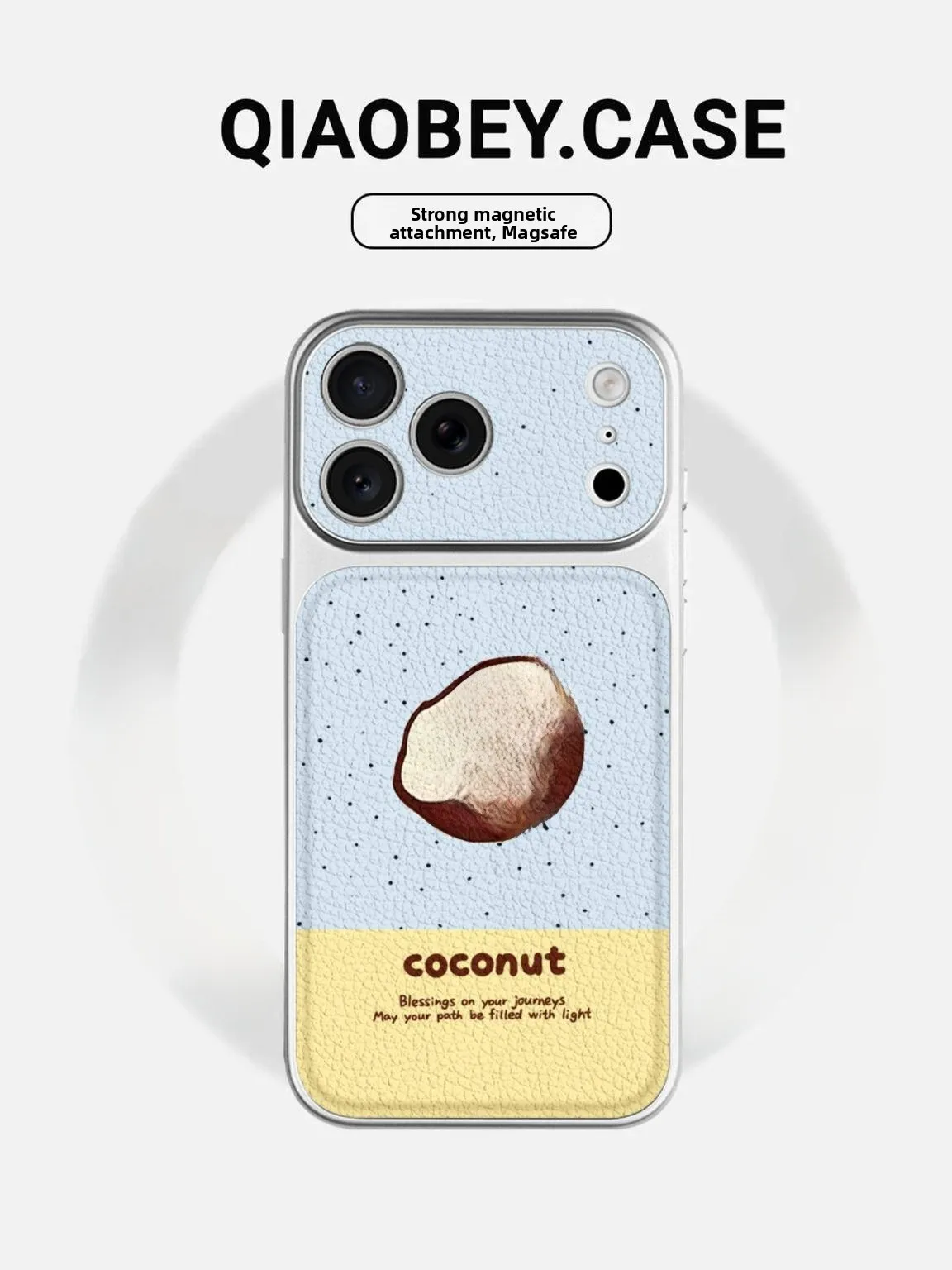 

Blue Polka Dot Coconut iPhone 17 Case Women's Style Quick Change Cartoon Cute Creative TPU Protective Cover for P...
