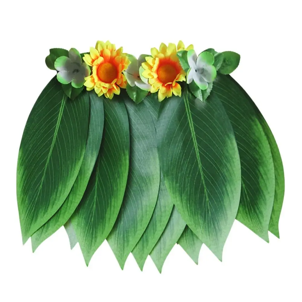 Bladeren Hawaiiaanse Groene Blad Rok Show Boho Strand Gras Blad Rok Aankleden Dans Themafeest Decoratie