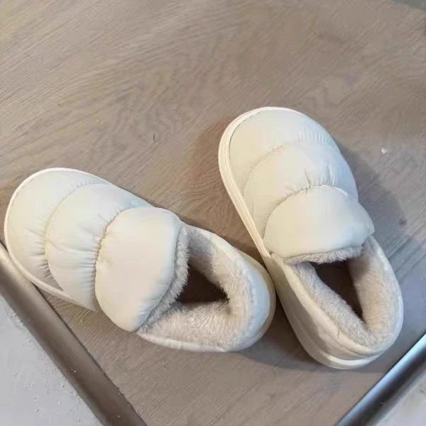 

Men's Women Cotton Slippers Winter Plush Warm Slippers Non Slip Couple Home Cotton Slippers Winter Thick Furry Plush Ankle Boots