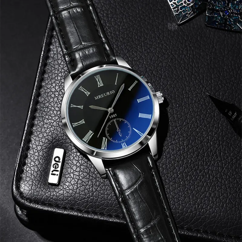 New Mens Simple Casual Wristwatch Elegant Quartz Leather Strap Watches Masculino Relogio Out-door Fashion Male Clock Relojes