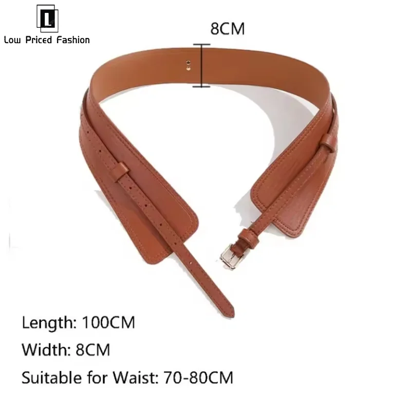 Fashion Women Slimming Overcoat Belts For Women Pu Leather Apparel Accessories Waistband Wide Belts Cummerbunds Waist Belt