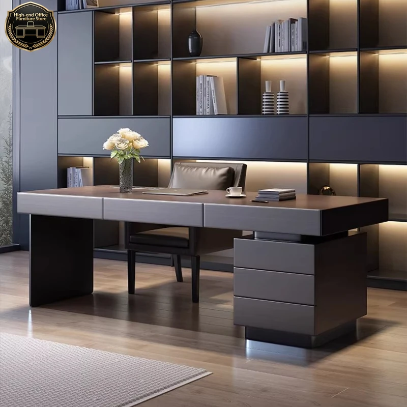 

Italian minimalism Modern luxury designer with minimalism office table Computer Room desks study desks bureaux de travail