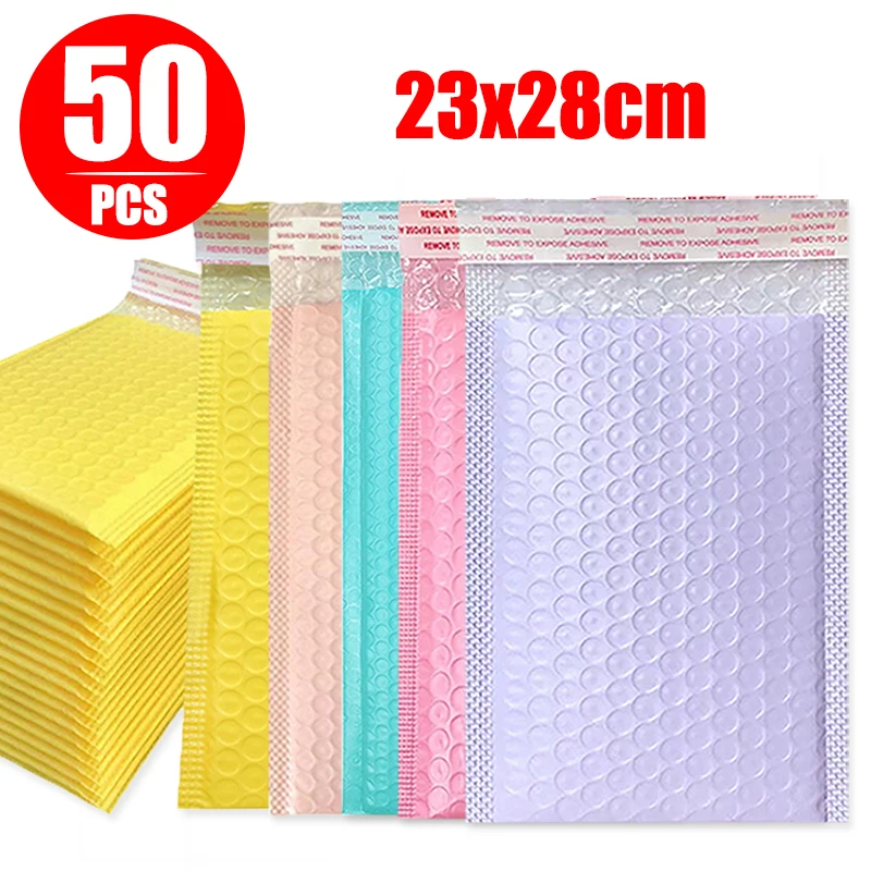 

23x28cm Padded Envelopes 50PCS/Lot Self-Seal Packaging Bubble Mailing Bag Padded Shipping Envelopes for Business Multipurpose