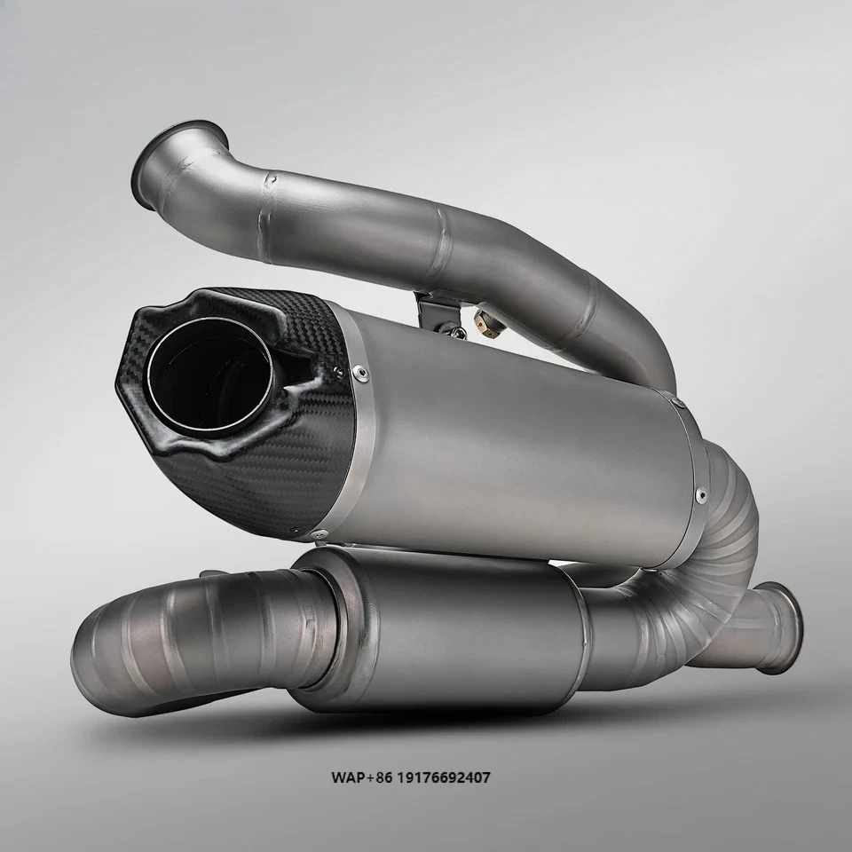New for 2025 Duca V4 V4S Motorcycle Exhaust System Modification Arrow Full Titanium Alloy Right Mid Tail Section