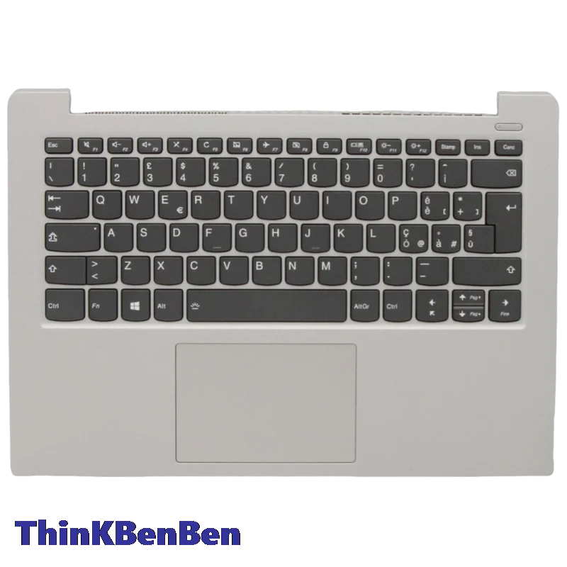 

IT Italian Platinum Grey Keyboard Upper Case Palmrest Shell Cover For Lenovo Ideapad S340 14 14IWL 14API 14IIL 14IML 5CB0S18535