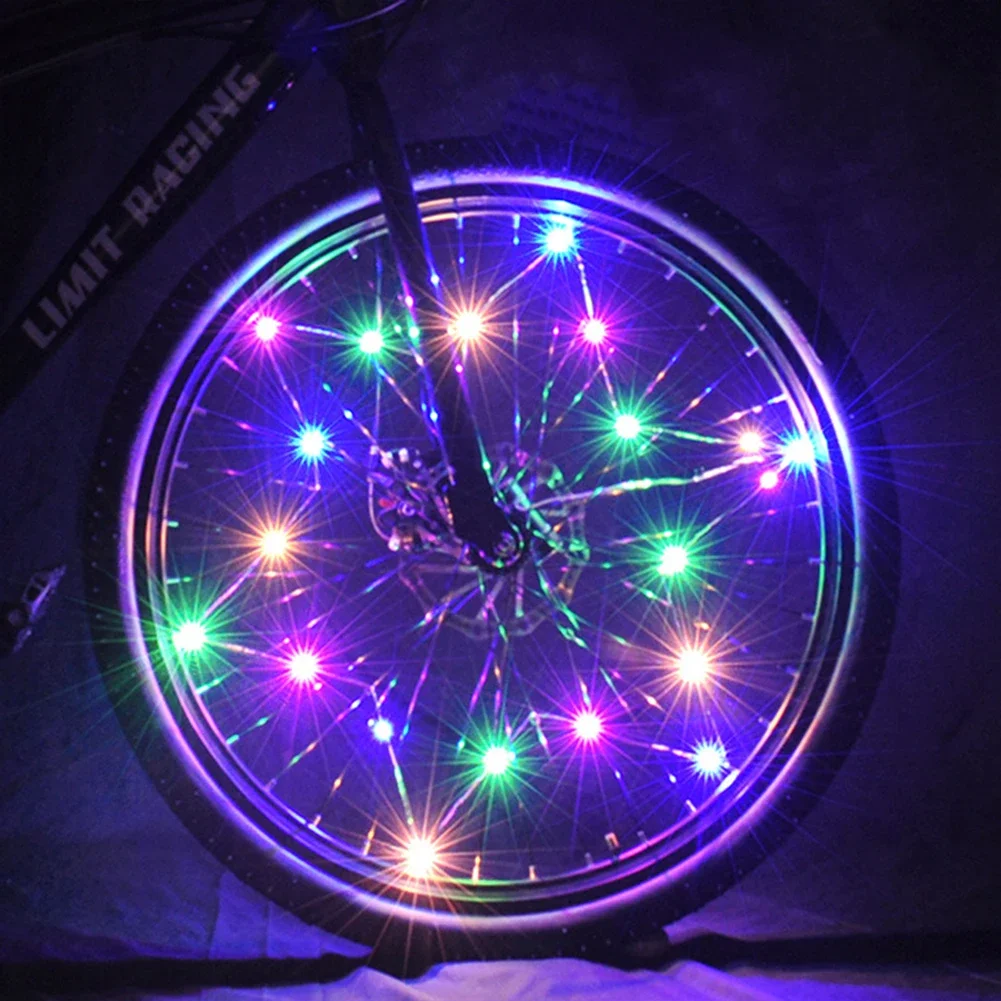 Bicycle Wheel Lights Mountain Bike Frame Decoration Lights Bicycle Spoke Lights Night Riding Bicycle Wheel Lights Valve Lamp