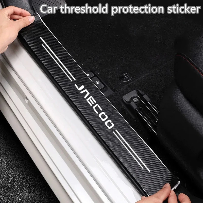 Carbon Fiber Car Door Threshold Protective Sticker for Chery Jaecoo J7 J8 7 Tiggo 8plus 8 5 Plus 7pro Max Omoda 5 C5 Arrizo