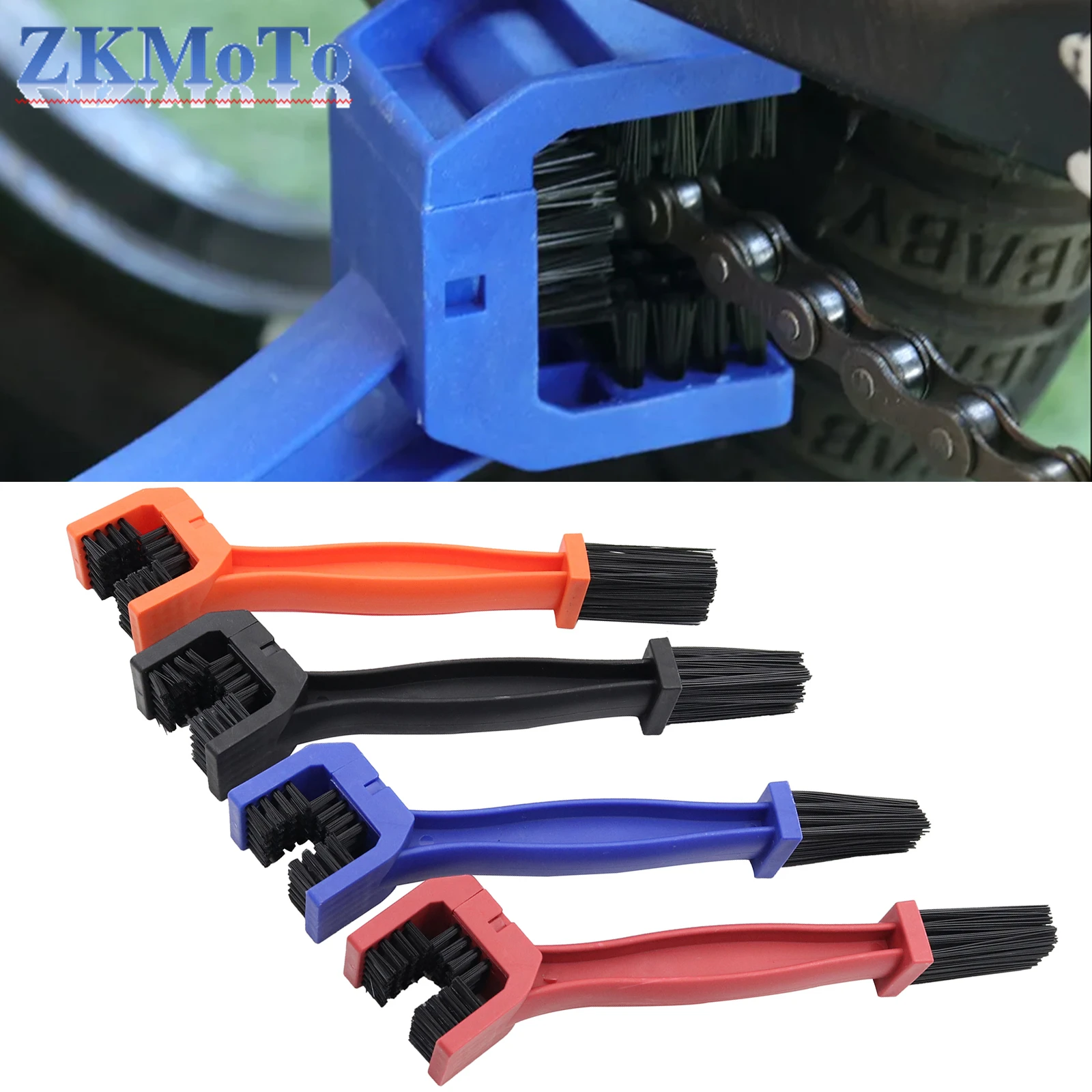 Motorcycle Chain Brush Cleaner Plastic Bicycle/Moto Brush Clean Chain Cleaner Outdoor Scrubber Road Care Tools Motorcycle Parts