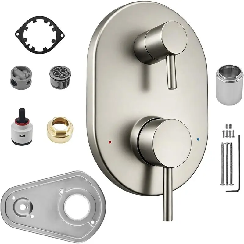 

AB66-UT3290BN Brushed Nickel Valve Trim Kit For Moen Align M-CORE 3-Series 2-Handle Shower Faucet Replacement Parts