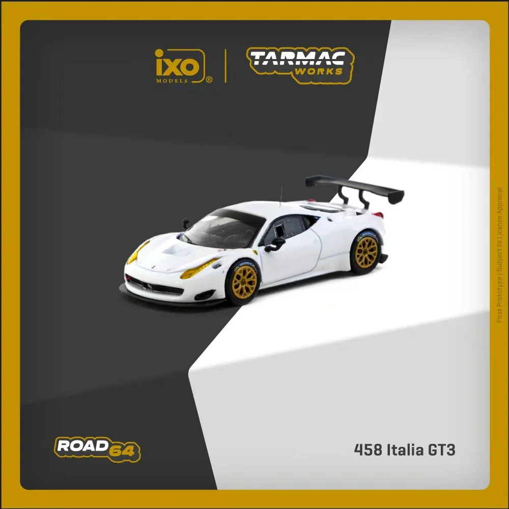 PreSale TW 1:64 458 Italia White Diecast Car Model Collection Miniature Toy Tarmac Works