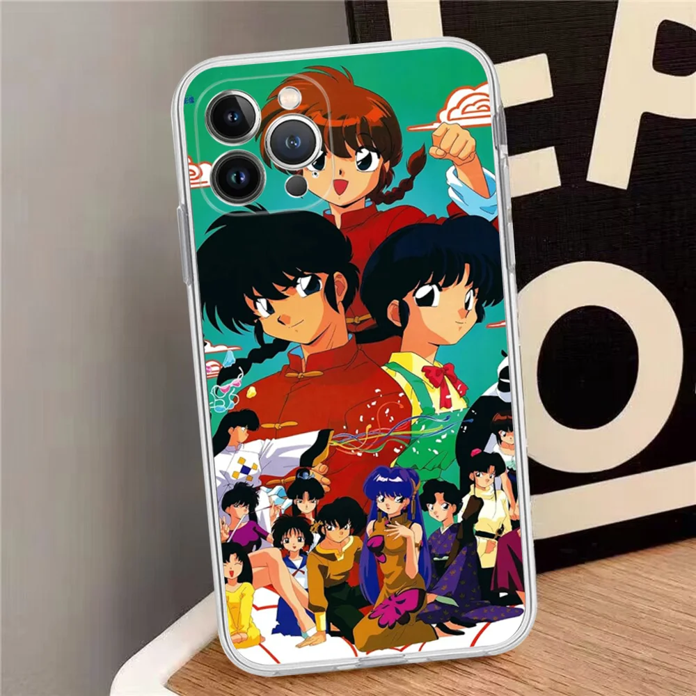 Cartoon Ranma 1 2 Phone Case Silicone Soft for iphone 15 14 13 12 11 Pro Mini XS MAX 8 7 6 Plus X XS XR Cover