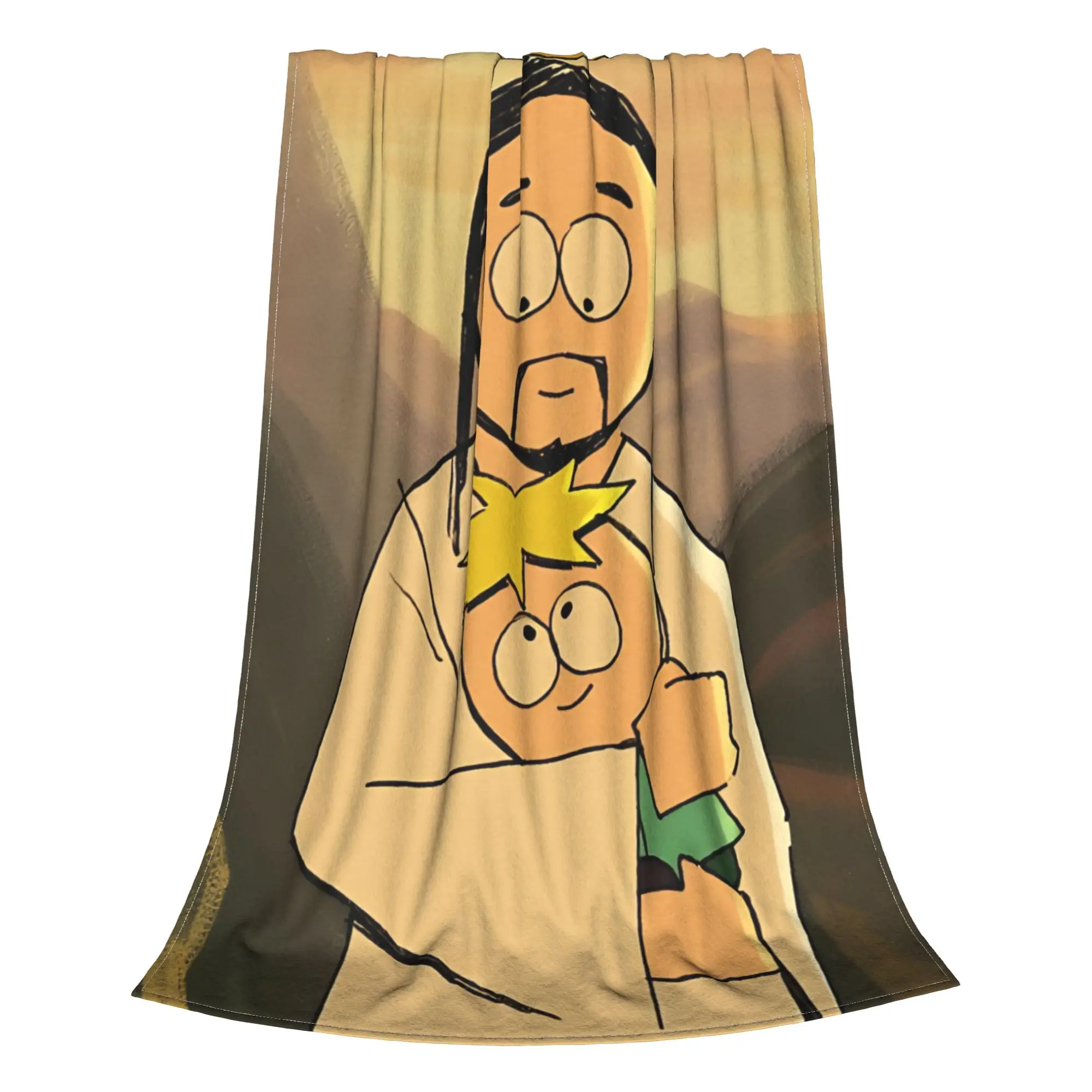 1PC Jesus & Butters S-South Park Home Room Decorations Winter Blankets For Adults Bedding Home Interior Sofa Knee