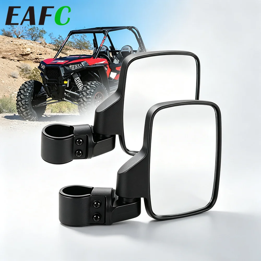 EAFC Dune Buggy Rückspiegel Schwarz ATV UTV Verstellbarer Seitenreflektor All-Terrain Offroad-Fahrzeug Rückfahrspiegel