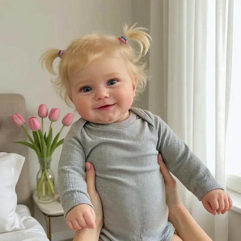 20 Inch Full Vinyl Reborn Baby Girl Doll Maddie High Quality Handmade 3D Painted with Visible Veins Waterproof Bath Toy