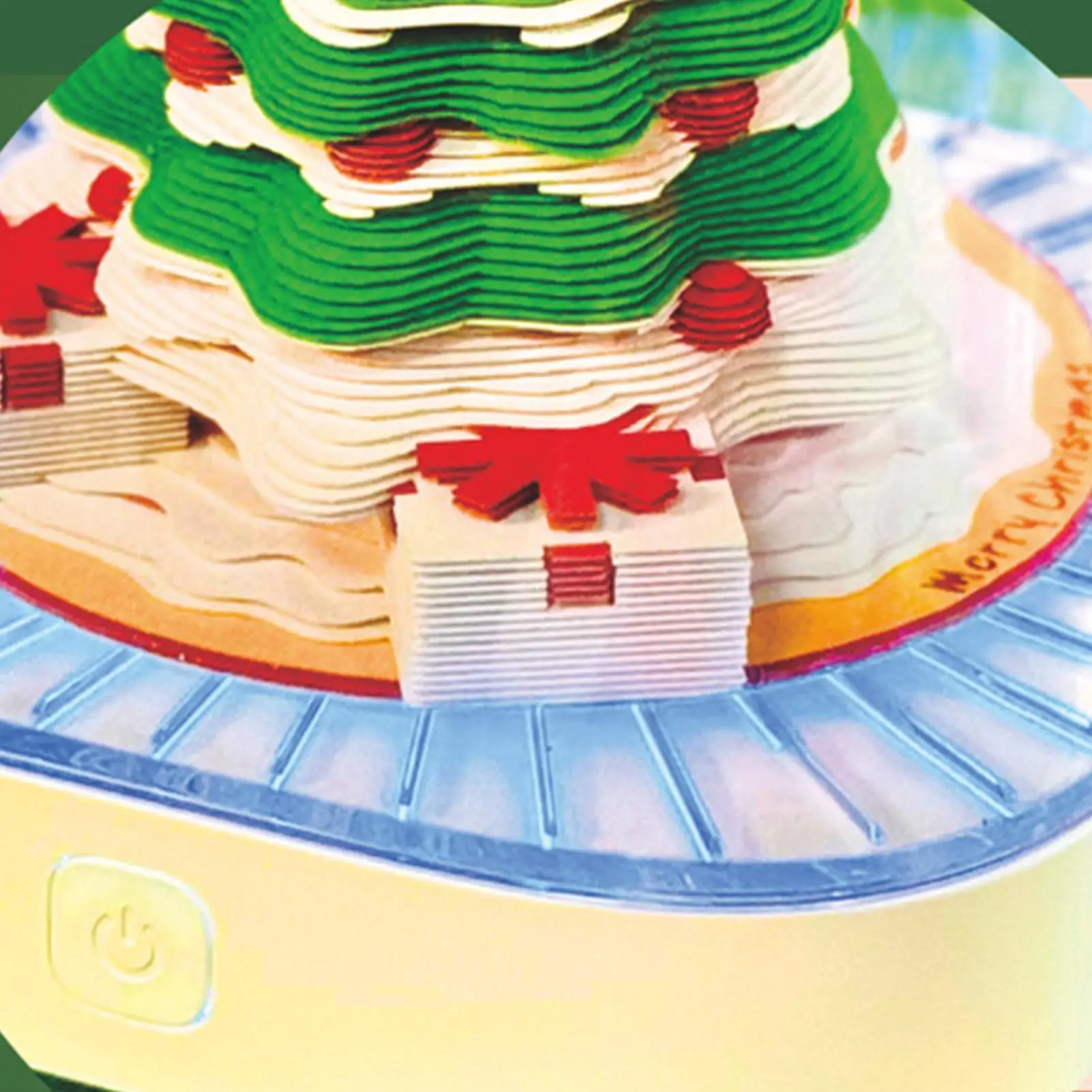 Calendario 3D Calendario Rip Away Albero di Natale 3D con luce Organizer Programma Blocco note per la gestione del tempo Pianificazione quotidiana familiare