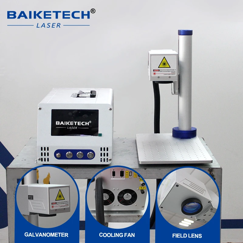 Portable UV Fiber Laser System: Engrave Frosted QR Codes, Dates, Text on Glass Bottles, Phone Screens, Crystal Awards