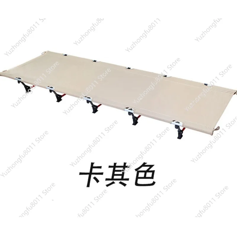 Lightweight Aluminum Alloy Folding Bed Portable Camping Leisure Bed Multifunctional Lunch Bed for Outdoor Indoor Use