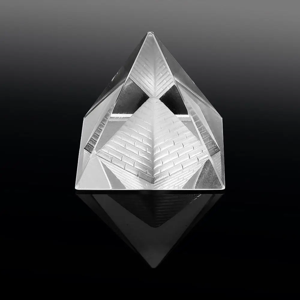 Building Model Carving Home Decoration Decorative Ornaments 3D Egypt Crystal Pyramid Pyramid Decor Egypt Pyramid Stereo Pyramid