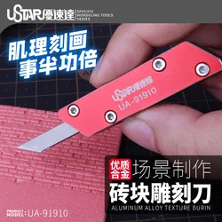 Model Brick Carving Knife Model Scene Making Tool Wall Brick Production DIY Hobby Accessories Graver Diorama Kit Modeling