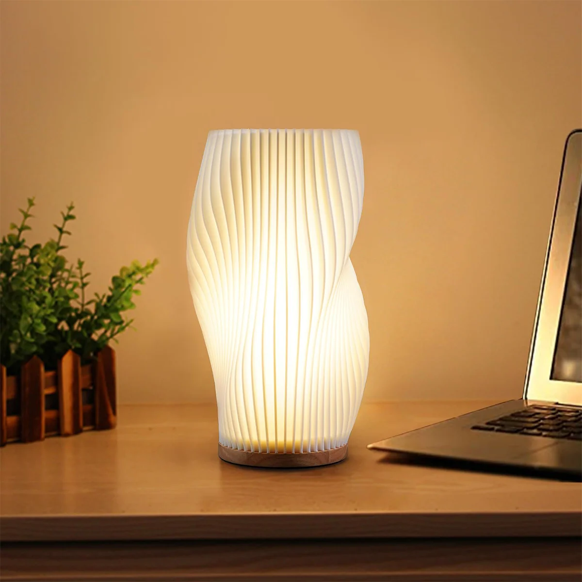 

Usb Led 3d Pleated Table Desk Lamp Lamps For Bedroom Creative Modern Nightstand Vintage Bedside Night Atmosphere Light Shop With