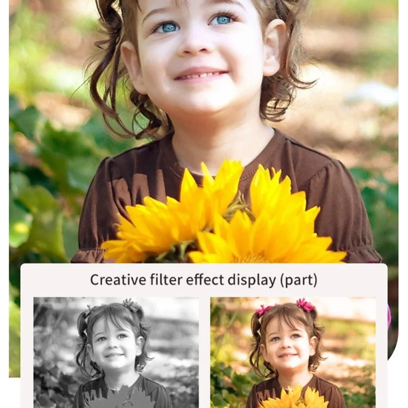 Thermal Print Camera 2.4 Inch Screen HD Photo Video Recording Small Kids Digital Camera For Photography Entertainment Blue view 6