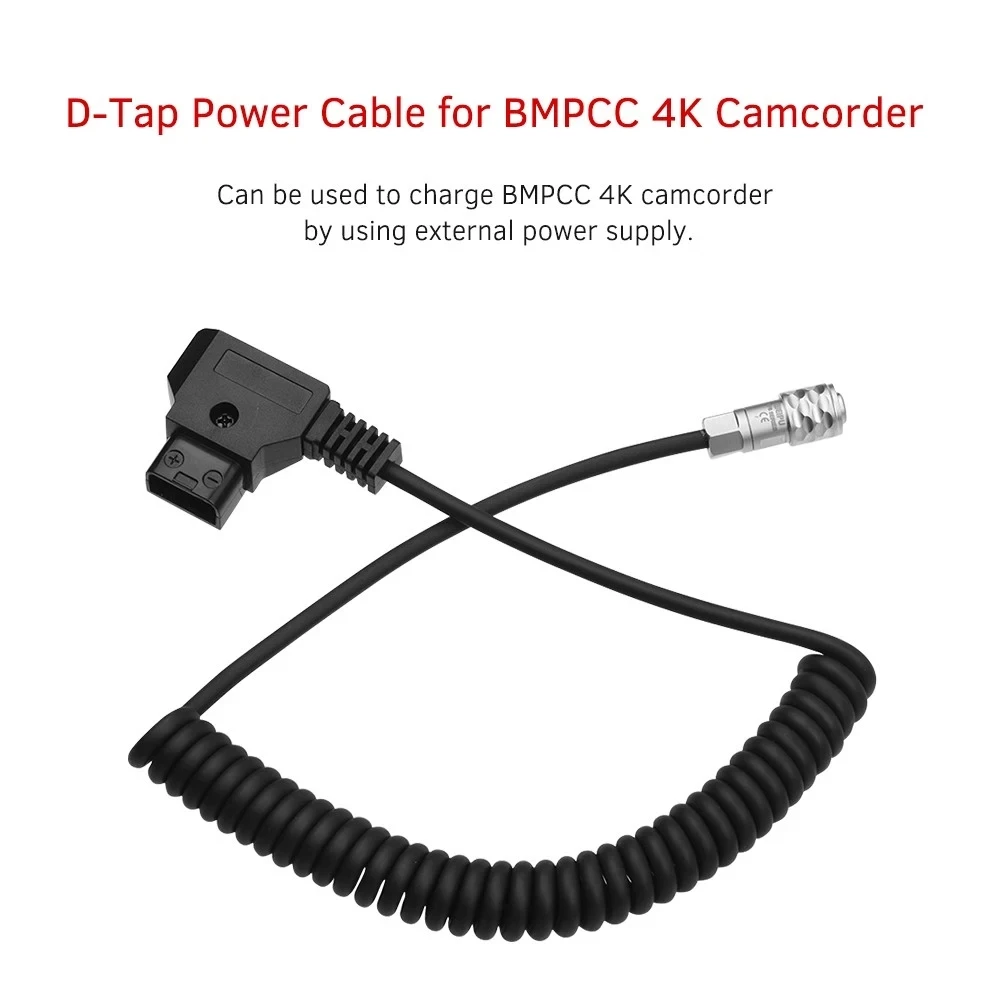 D-Tap to BMPCC 4K 2 Pin Locking Power Cable for Blackmagic Pocket Cinema Camera 4K for Sony V Mount Battery