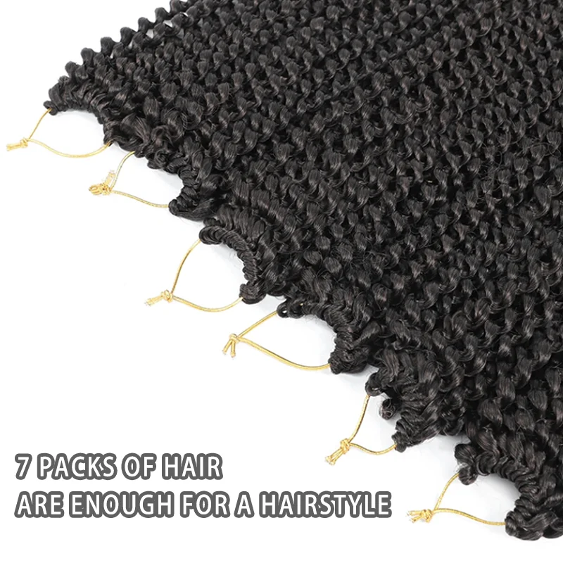 Синтетические волосы Boho Crochet Passion Twist с предварительно закрученными петлями, 22-дюймовые вязанные крючком волосы Goddess Passion Twist с вьющимися концами, 7 упаковок